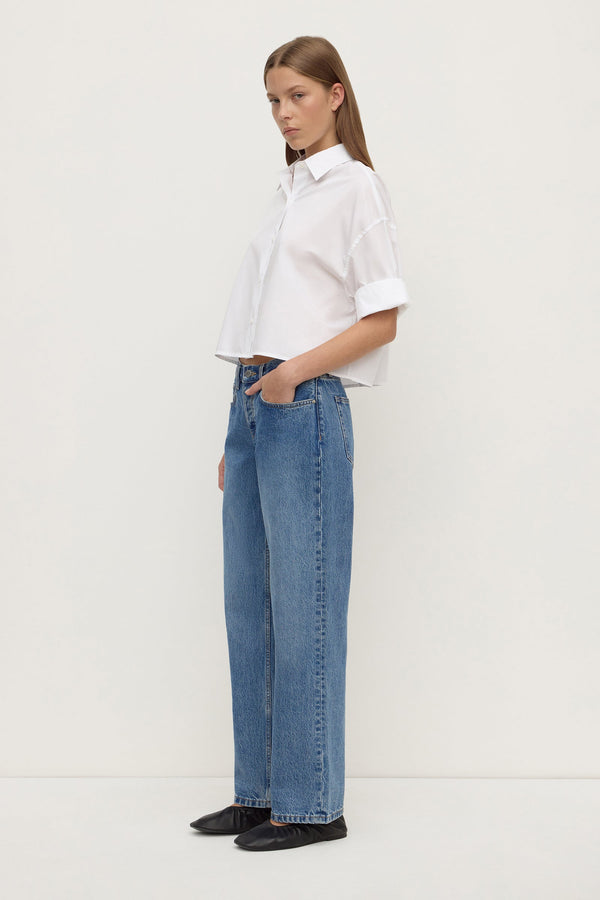 Re-Worn Aurora Cropped Poplin Shirt