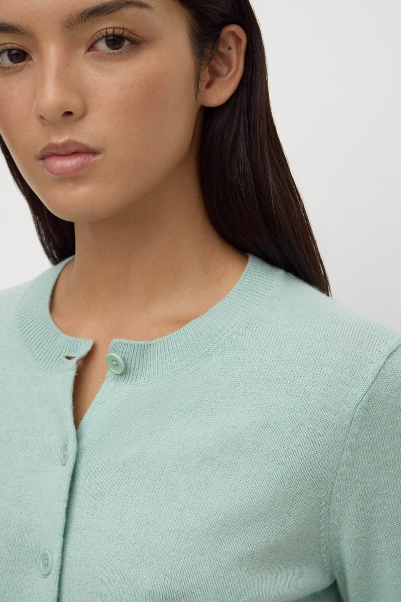 Womens Benny Knit Cardigan Mint | Assembly Label