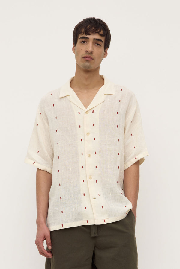 Broken_Embroidery_Short_Sleeve_Shirt_Cream_0950jpeg