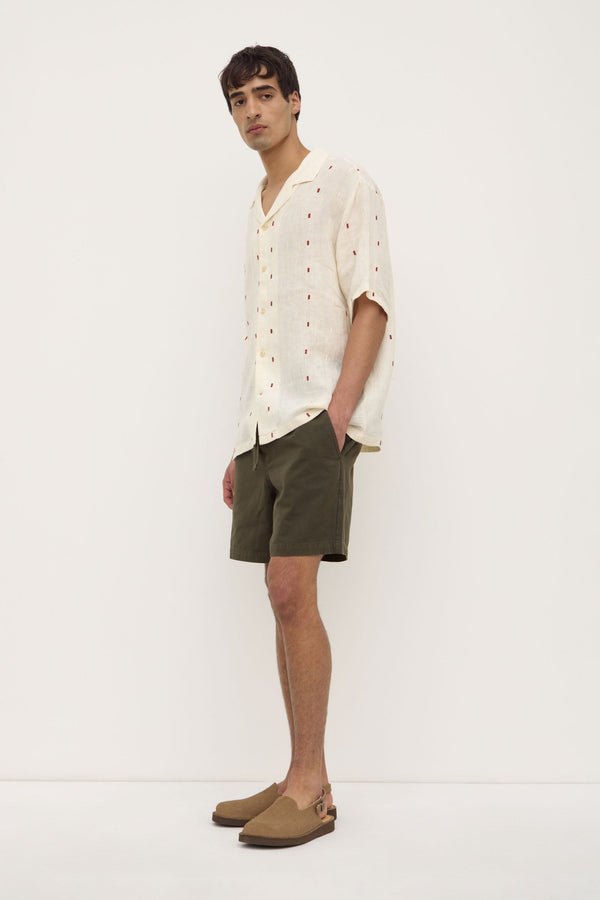 Re-Worn Broken Embroidery Short Sleeve Shirt