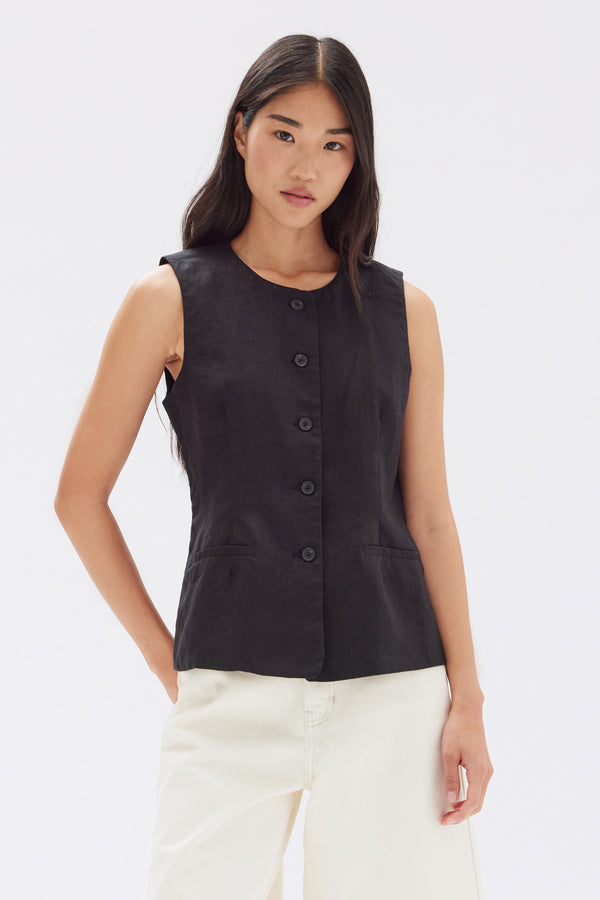 Re-Worn Calla Linen Top