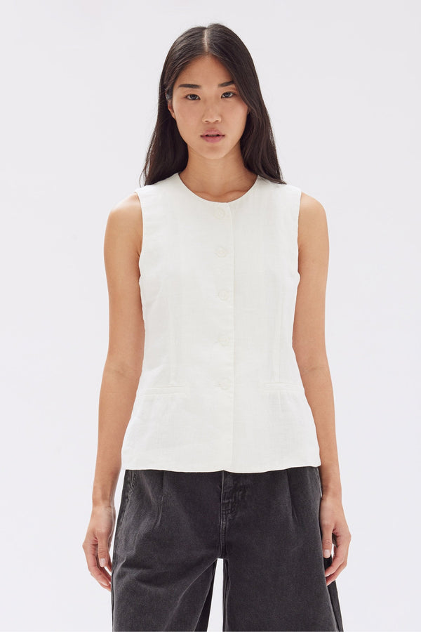 Re-Worn Calla Linen Top
