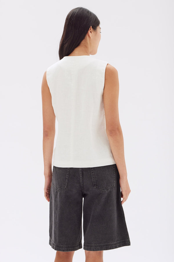 Re-Worn Calla Linen Top