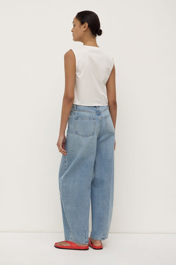 Re-Worn Cherri Button Front Top