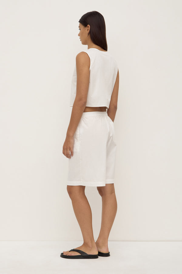 Emmy Tie Front Top White-4