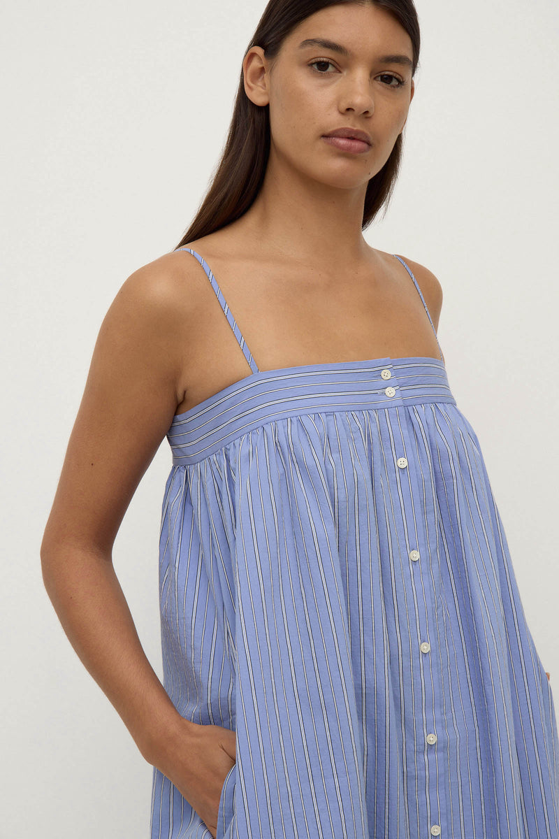 army dress blues medal placement Womens Erina Stripe Maxi Dress Blue/White Stripe