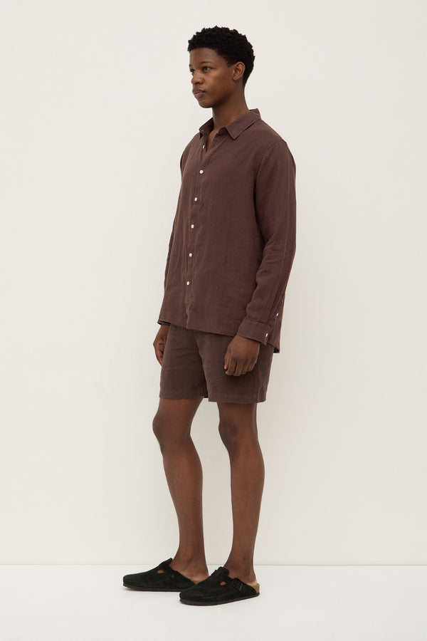 Everyday Mens Linen Long Sleeve Shirt Ganache-3