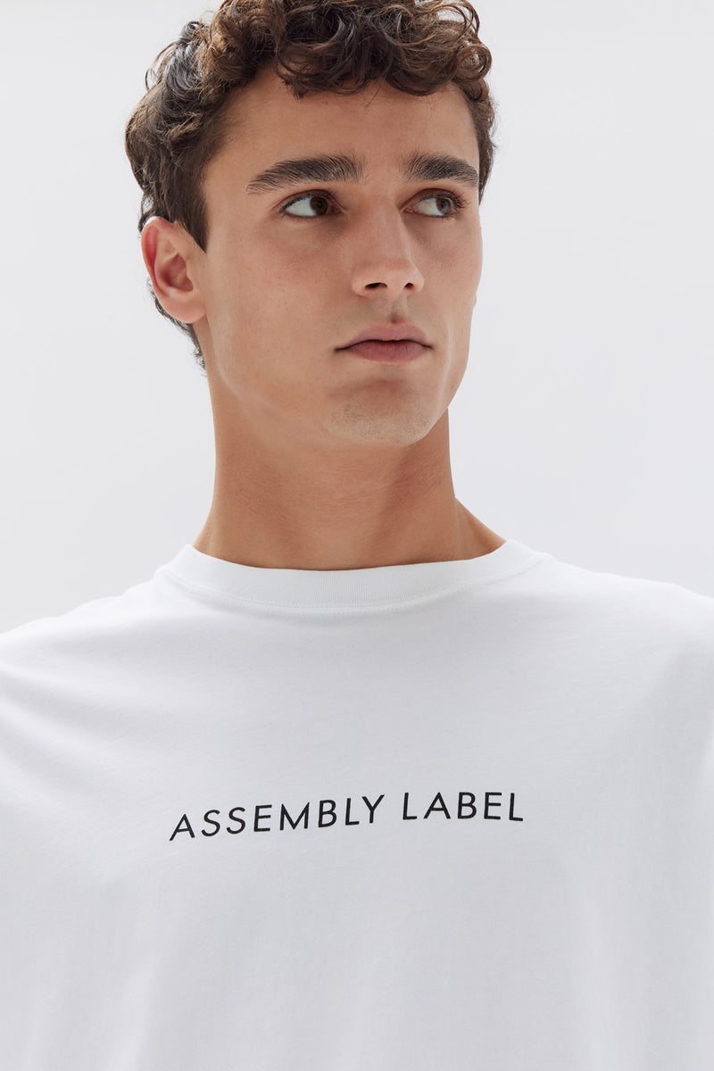 Assembly Label Delmar Organic Tee - White/Black – Deer Willow