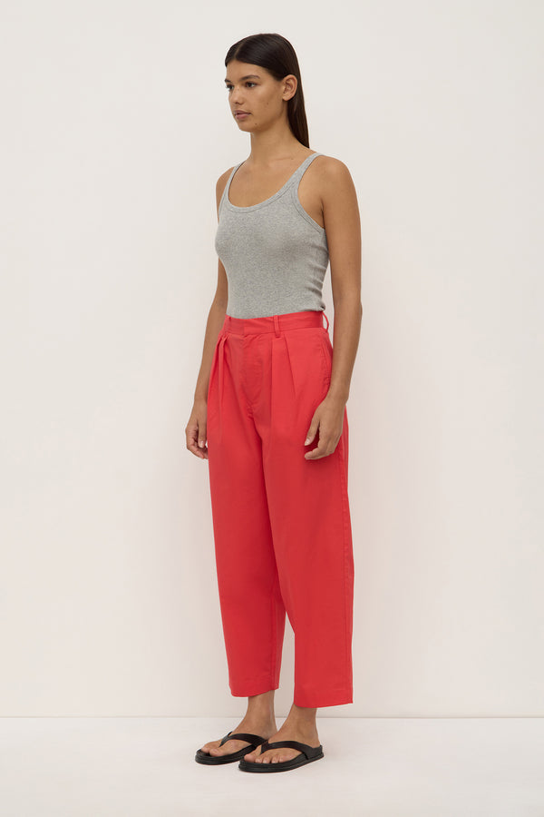 Geno Poplin Pant Chilli-3