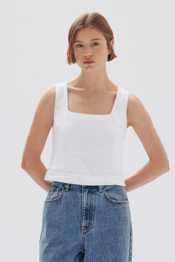 Re-Worn Georgina Linen Top