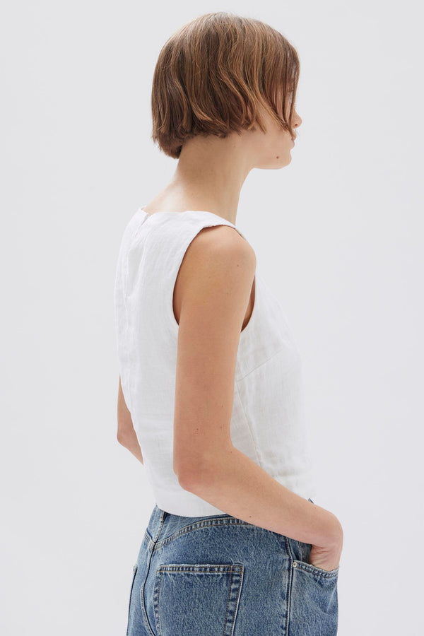 Re-Worn Georgina Linen Top