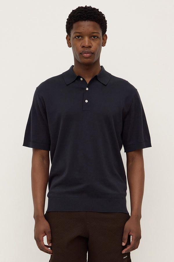 Henry Knit Polo True Navy-1