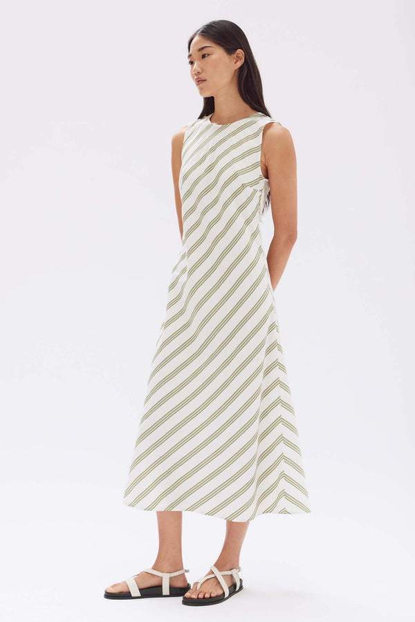 Re-Worn Isola Stripe Midi Dress