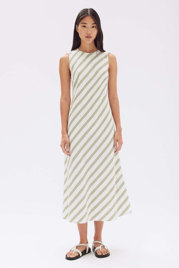 Re-Worn Isola Stripe Midi Dress