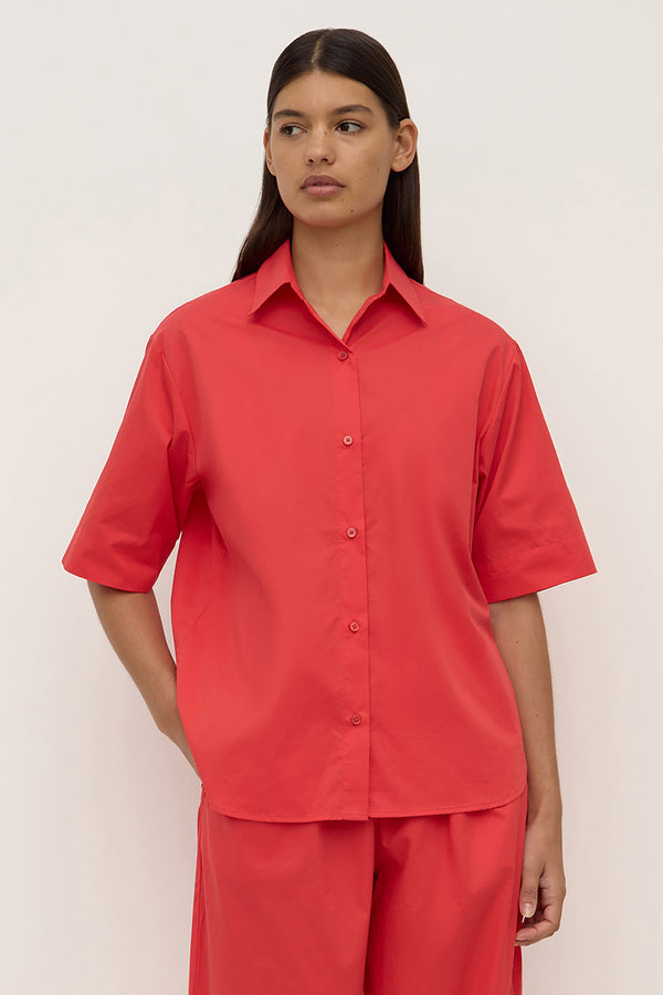 Joni Short Sleeve Shirt Chilli-2