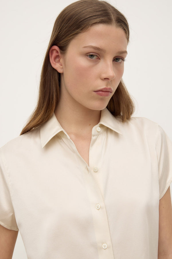 Re-Worn Karri Silk Short Sleeve Shirt