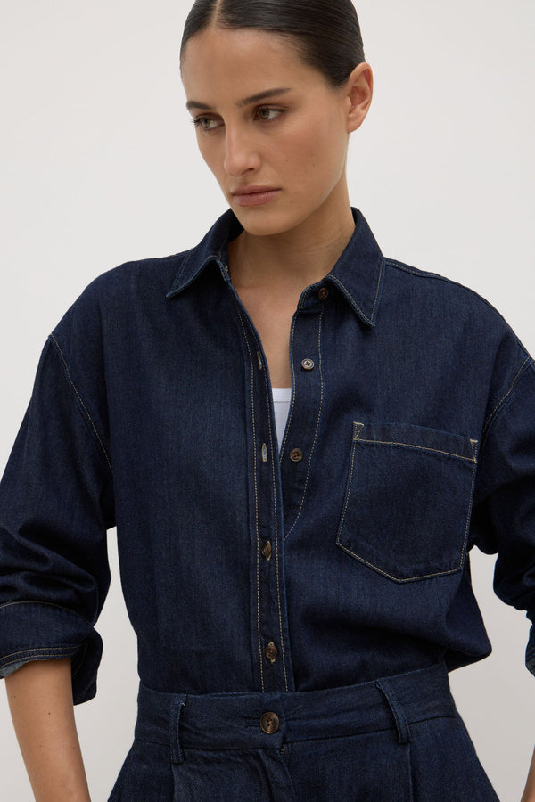 Re-Worn Kiera Recycled Denim Shirt
