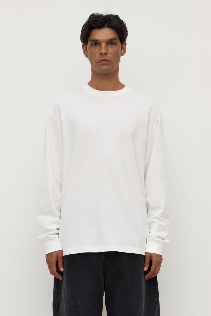 Mens Knox Long Sleeve Tee Antique White | Assembly Label