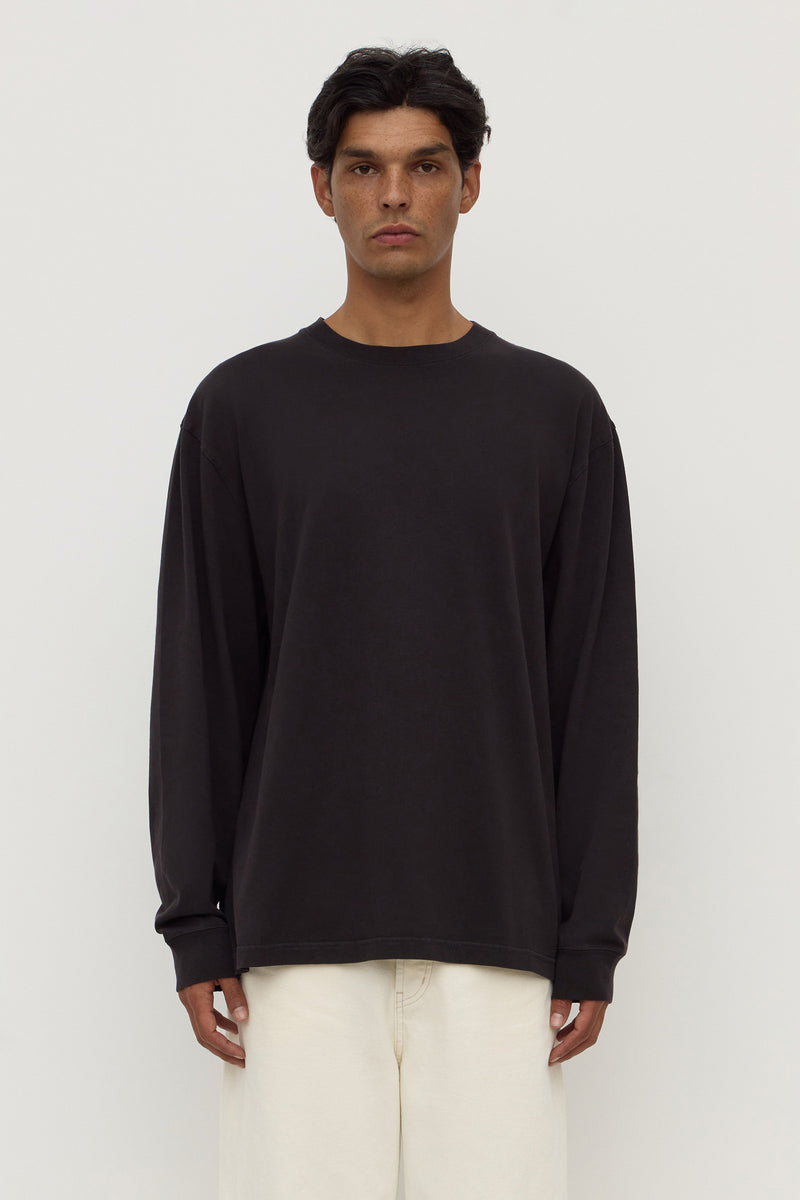 Mens Knox Long Sleeve Tee Washed Black | Assembly Label