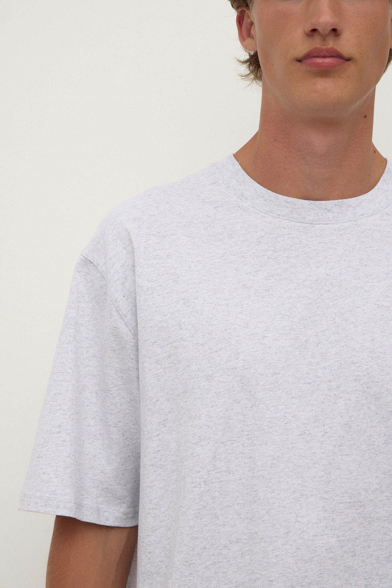 Mens Knox Organic Oversized Tee Heather Grey | Assembly Label