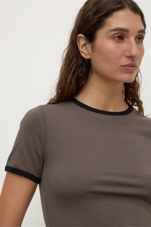 Re-Worn Kourt Contrast Bind Tee