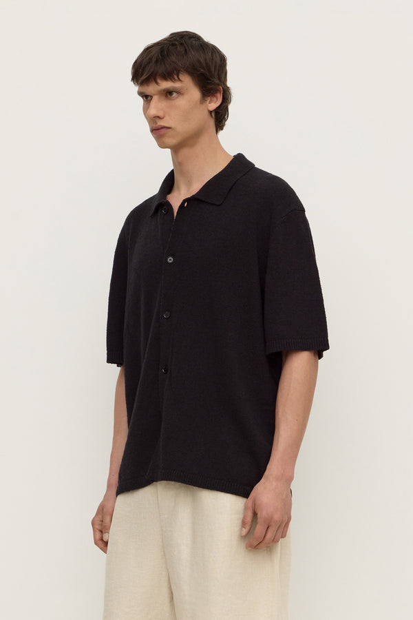 Lance Boucle Knit Short Sleeve Shirt