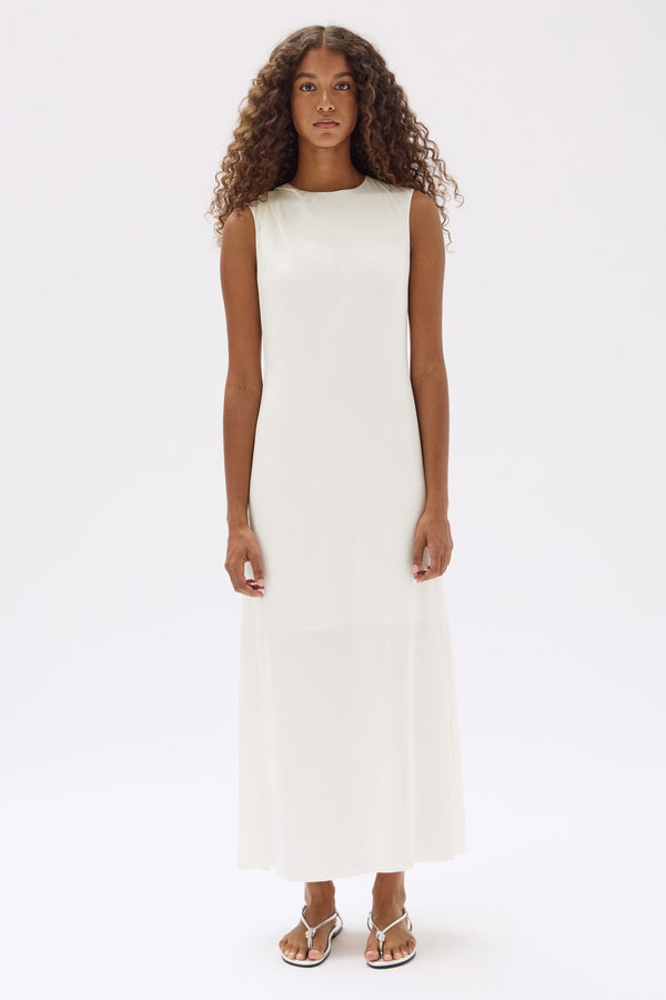 Re-Worn Leah Asymmetric Drape Maxi Dress