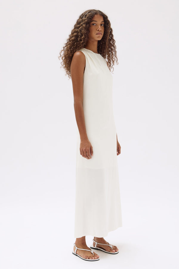 Re-Worn Leah Asymmetric Drape Maxi Dress