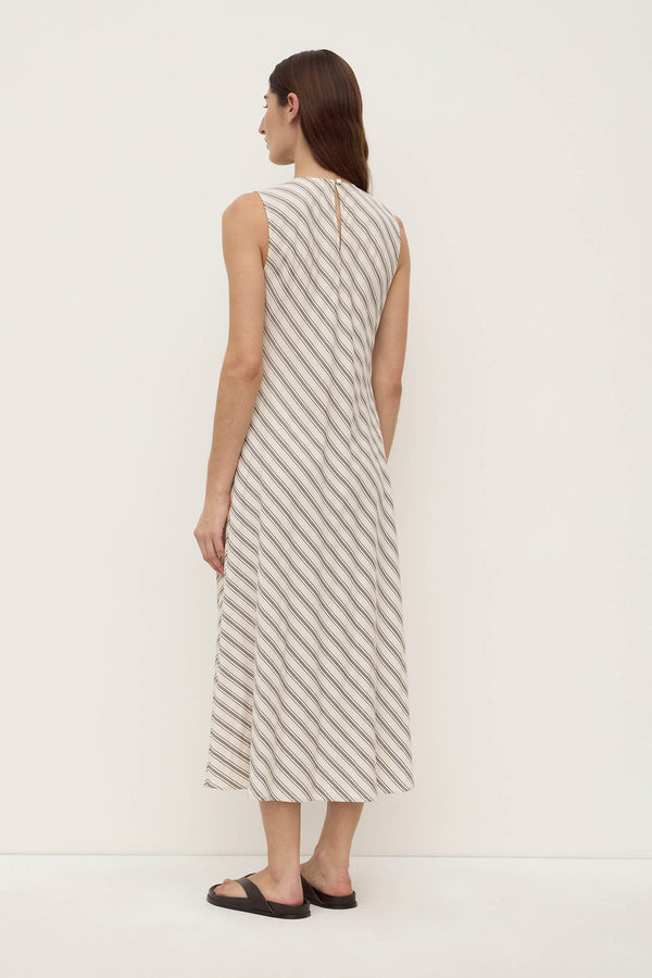 Lenny_Stripe_Midi_Dress_Cream_Black_1819