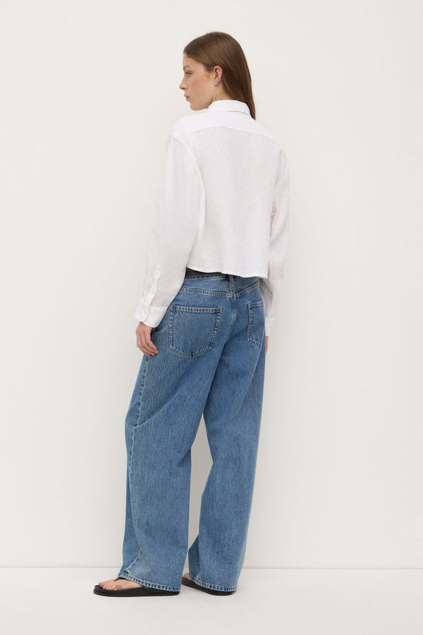 Re-Worn Lilah Linen Boxy Shirt