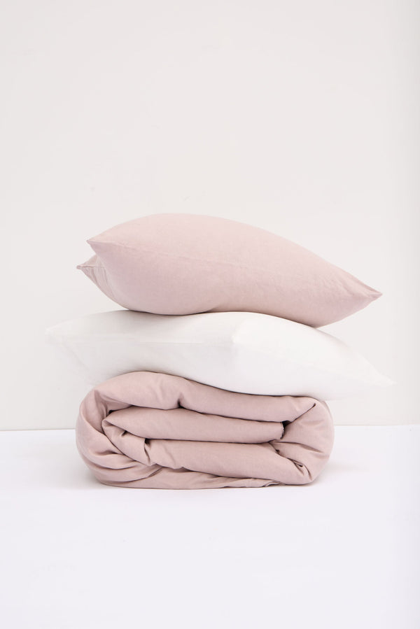 Linen European Pillow Case Rose