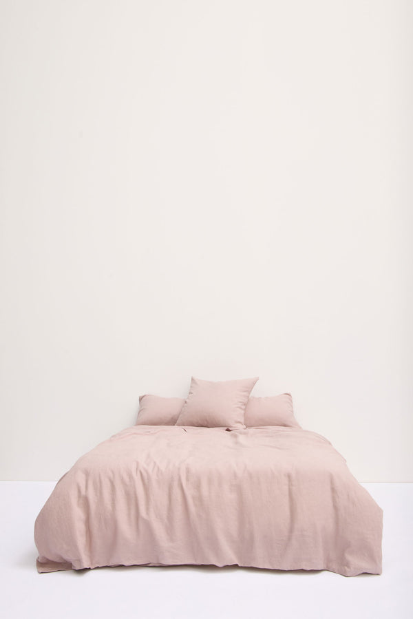 Linen European Pillow Case Rose