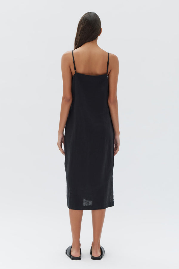 Re-Worn Womens Linen Slip Dress