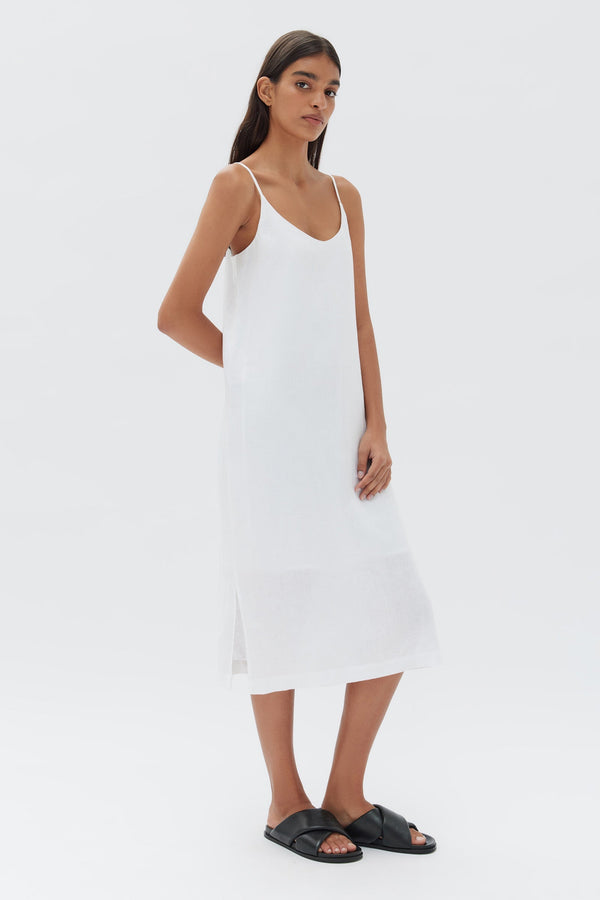 Re-Worn Womens Linen Slip Dress