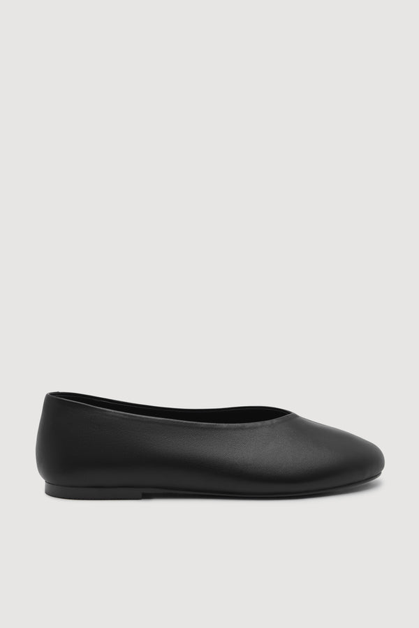 Maeve Leather Ballet Flat Black-1