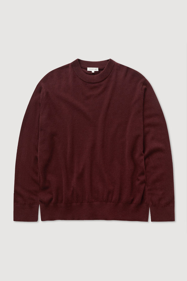 Mens Cashmere Crew Neck Knit Burgundyjpg