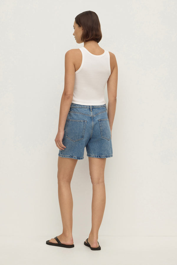 Mid Rise Vintage Denim Short