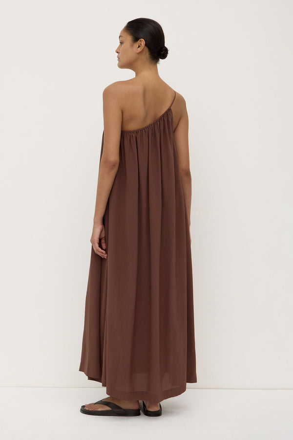Re-Worn Mila Silk Asymmetrical Maxi Dress