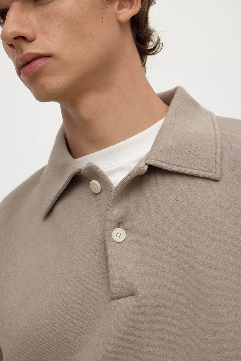Mens Newport Fleece Polo Ash Grey | Assembly Label