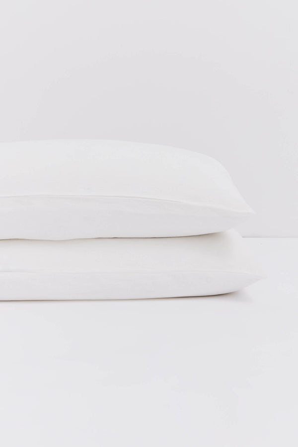 Linen Standard Pillow Cases White