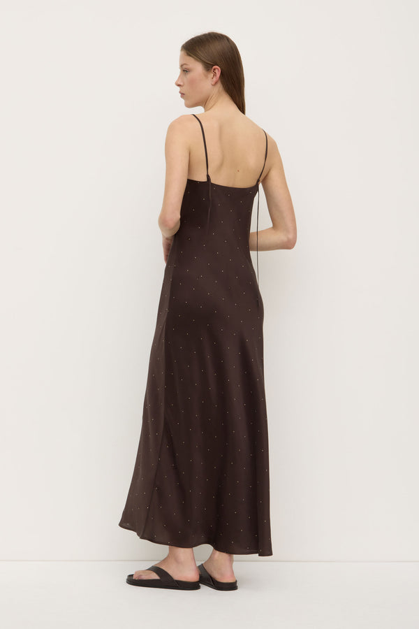 Pippa Dot Silk Slip Dress