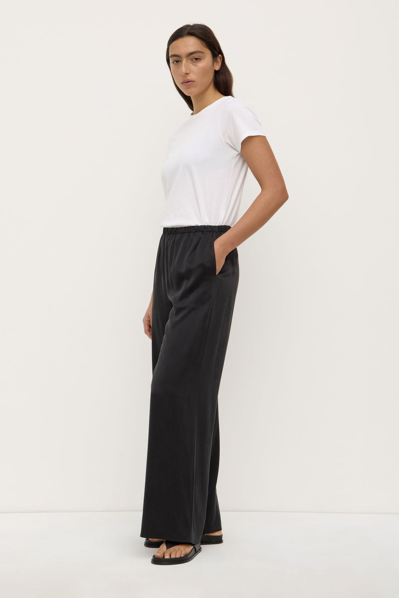 Womens Pippa Silk Pant Black Assembly Label - Main Image