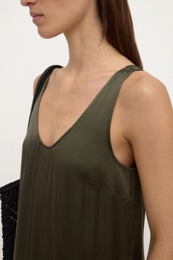 Re-Worn Womens Pippa Silk Tank Dress