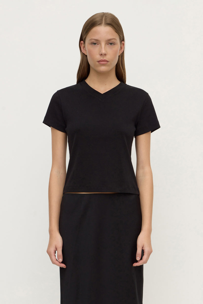 ◆専用◆【ミーラベル】Simple Boat Neck Tee ブラック Remy_Short_Sleeve_Tee_Black_10