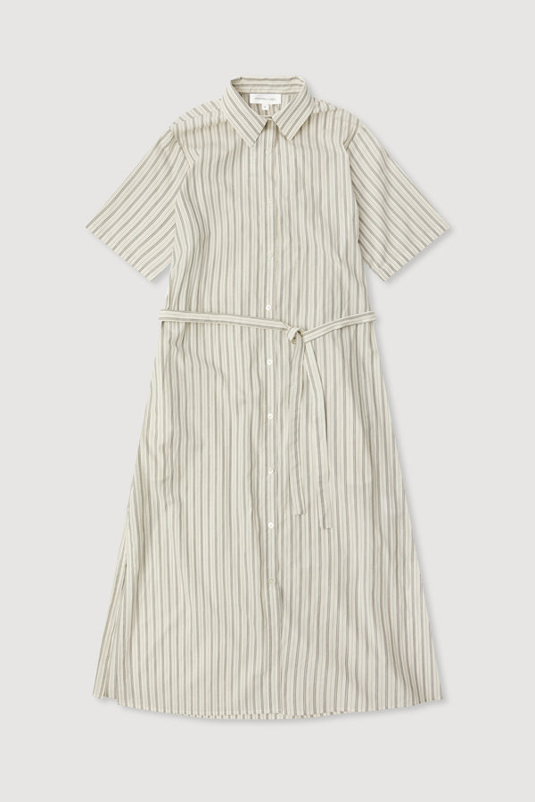 Ria Stripe Midi Shirt Dress
