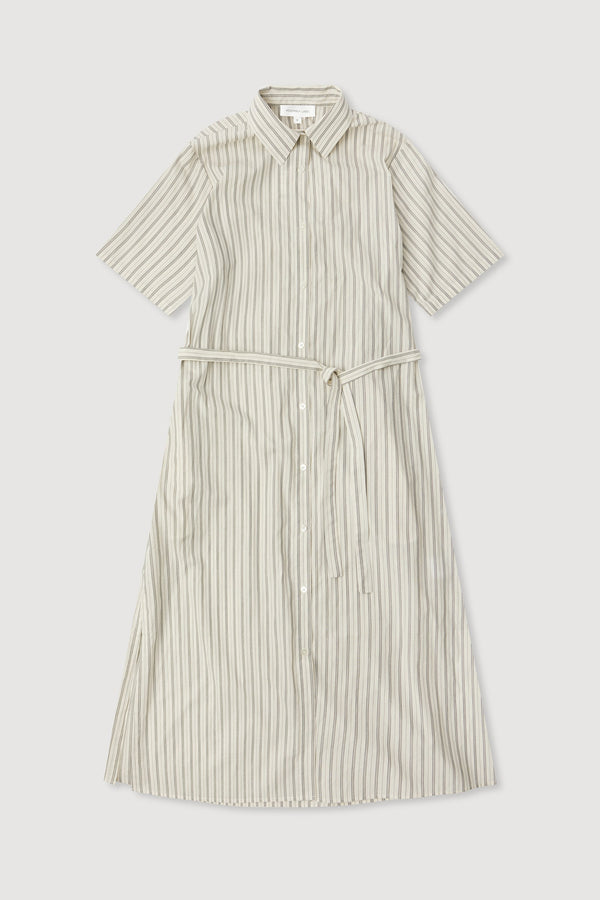 Re-Worn Ria Stripe Midi Shirt Dress