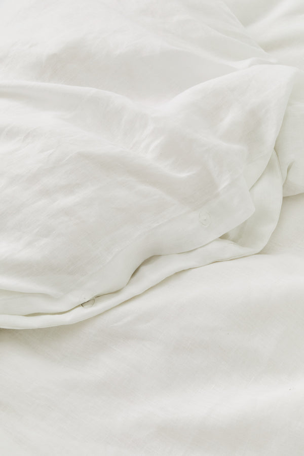 Linen Duvet Cover White