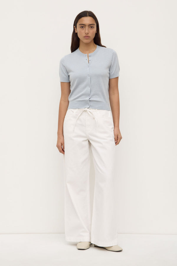 Re-Worn Semra Cotton Cashmere Short Sleeve Cardigan