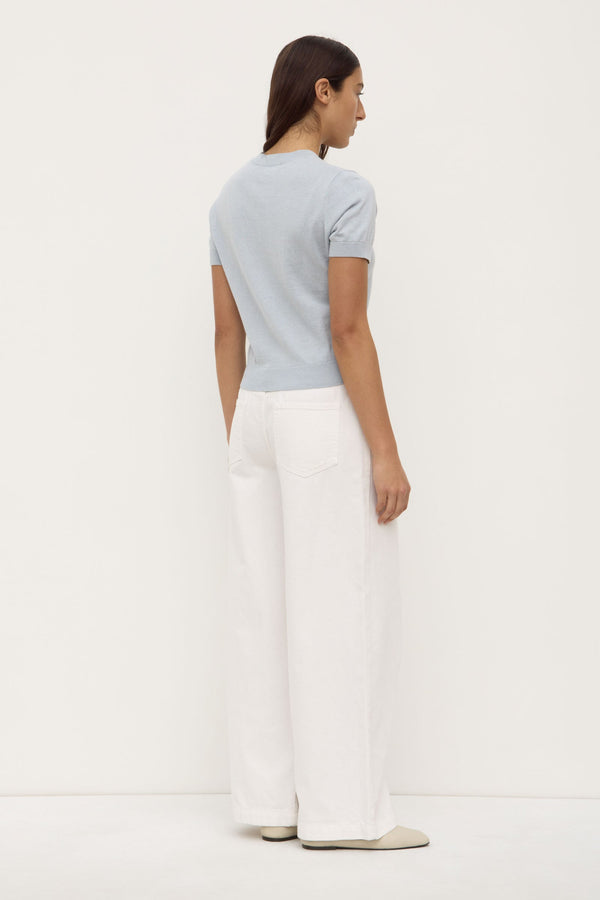 Re-Worn Semra Cotton Cashmere Short Sleeve Cardigan