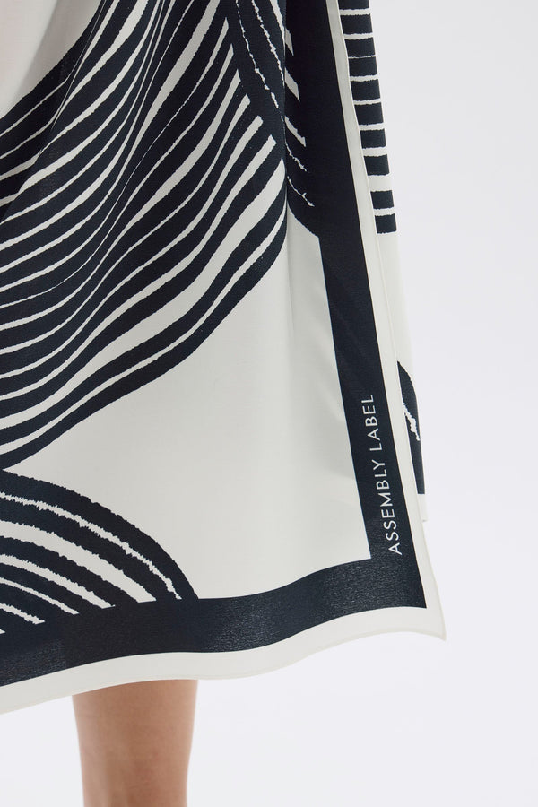 Stroke Print Silk Sarong